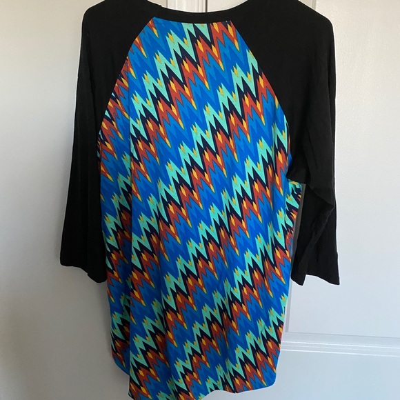 Lularoe Aztec print Randy baseball tee - Picture 2 of 4
